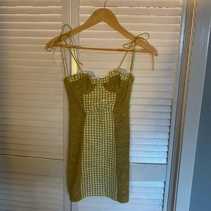 Urban Outfitters Felicity Eyelet Bustier Mini Dress